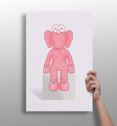 Kaws Pink Aluminum Print.